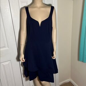 B Darlin Blue Layered Front Dress